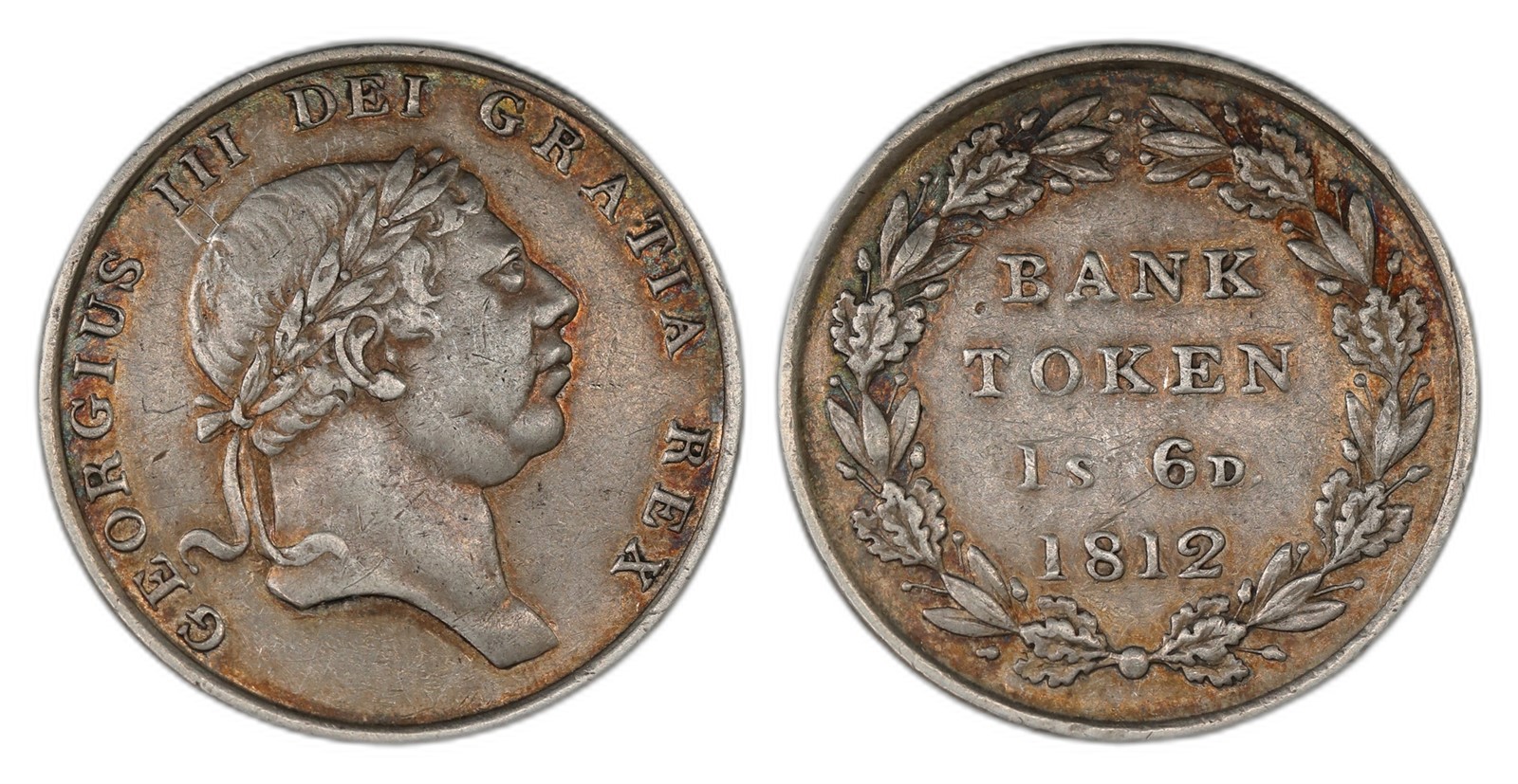 Great Britain. George III. 18 Pence Bank Token 1812. Kv VF.