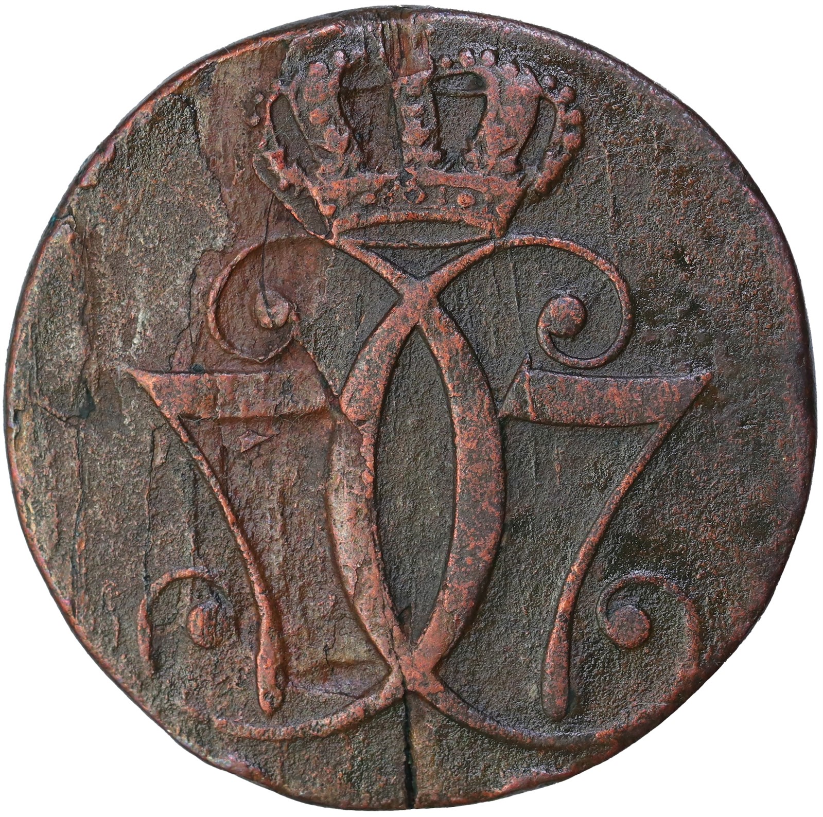 NORWAY. Christian VII. 1 Skilling 1771 KONGSBERG Kv 1+ (XF)