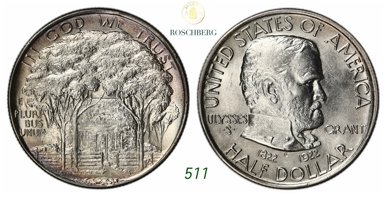 USA. Commemorative. Half Dollar 1922 Grant.