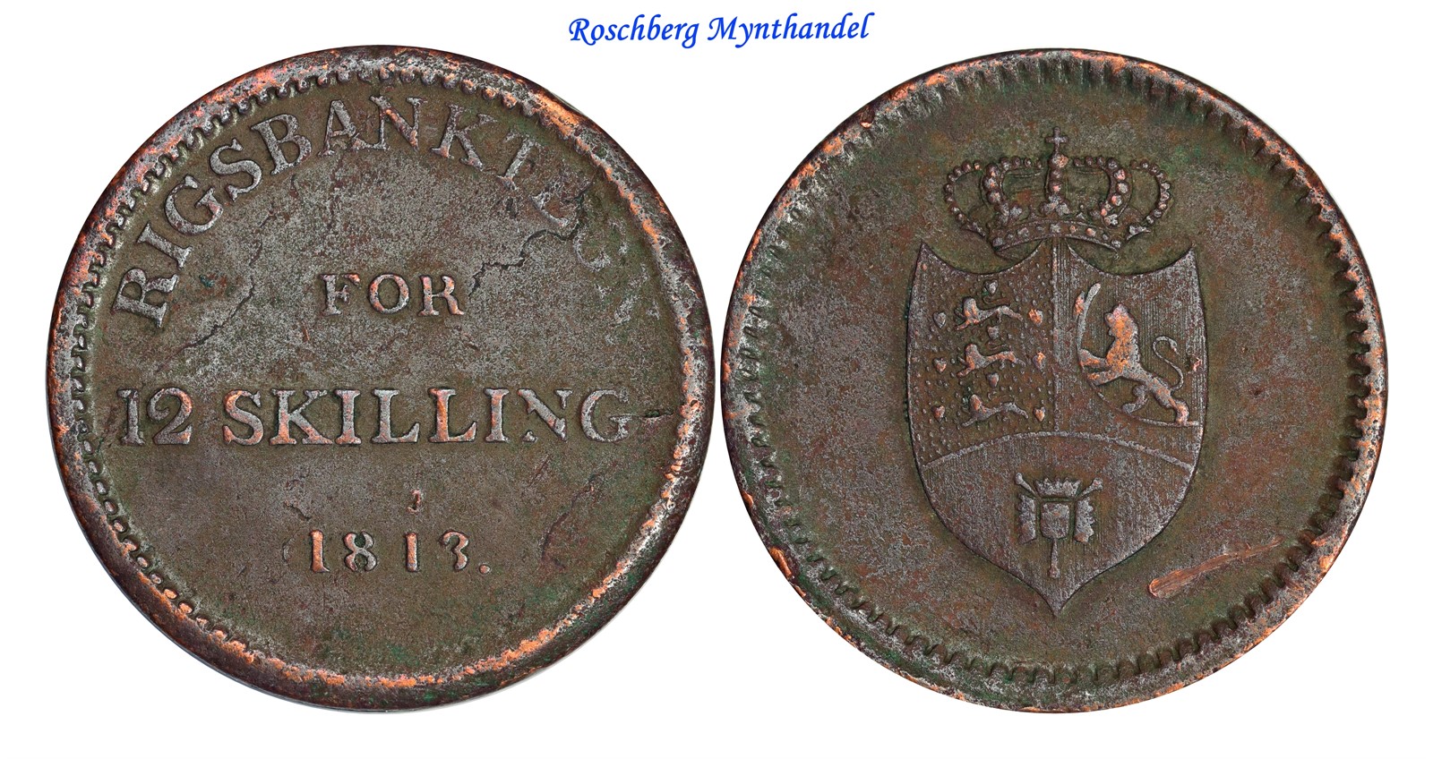 12 Skilling 1813 Kongsberg Kv 1+ (VF)