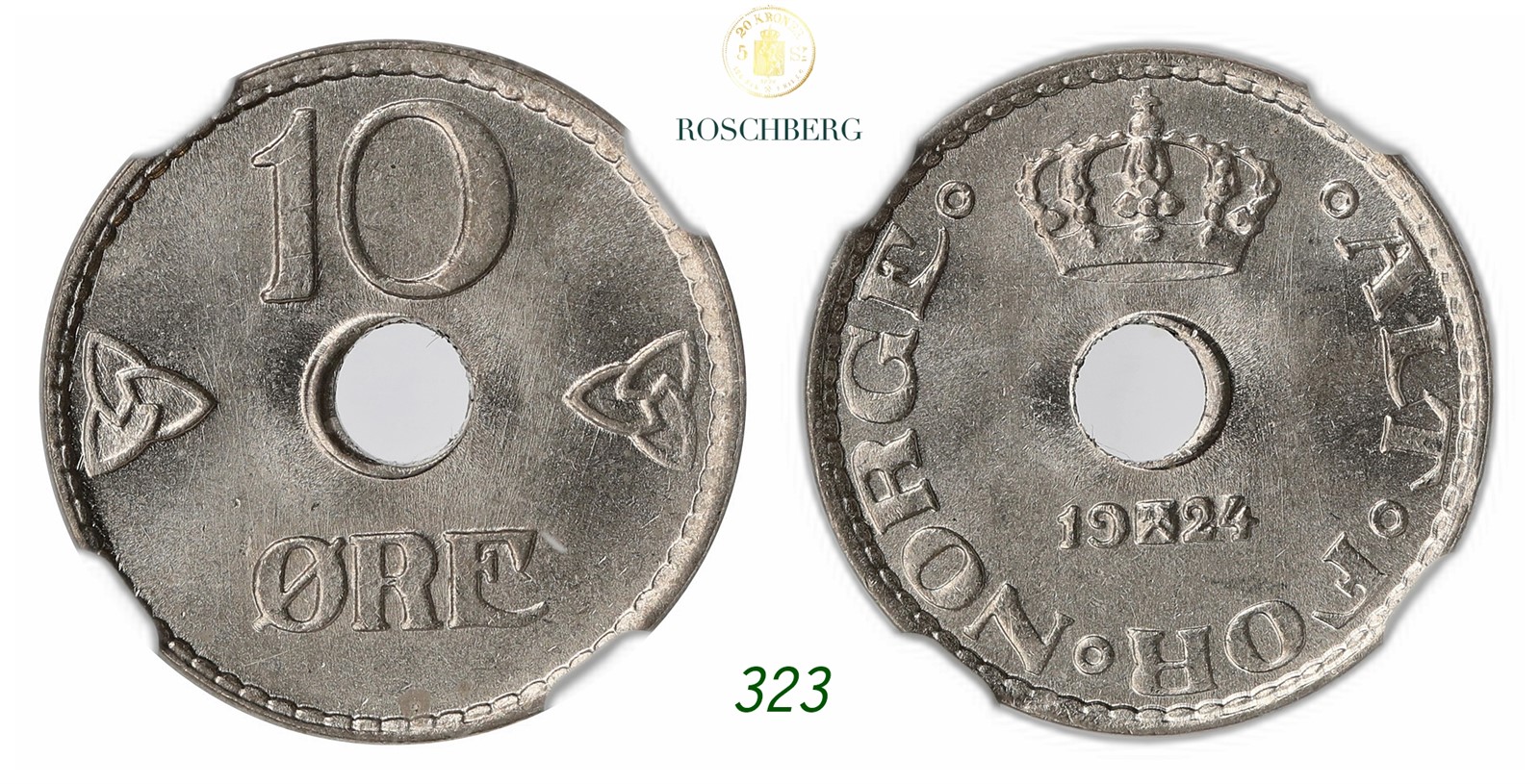 NORWAY. Haakon VII. 10 Øre 1924.