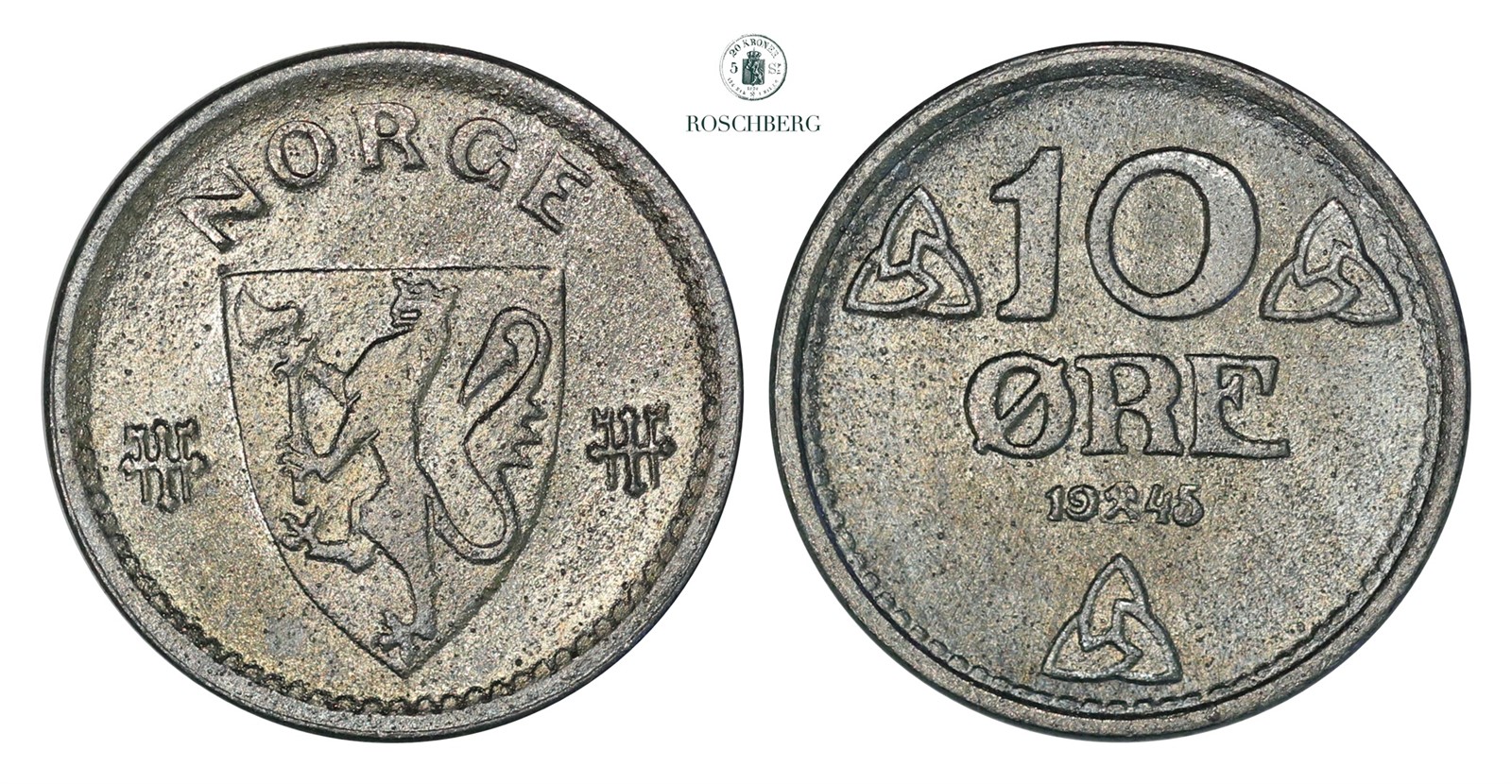 10 Øre 1945 Kv 0 (UNC)