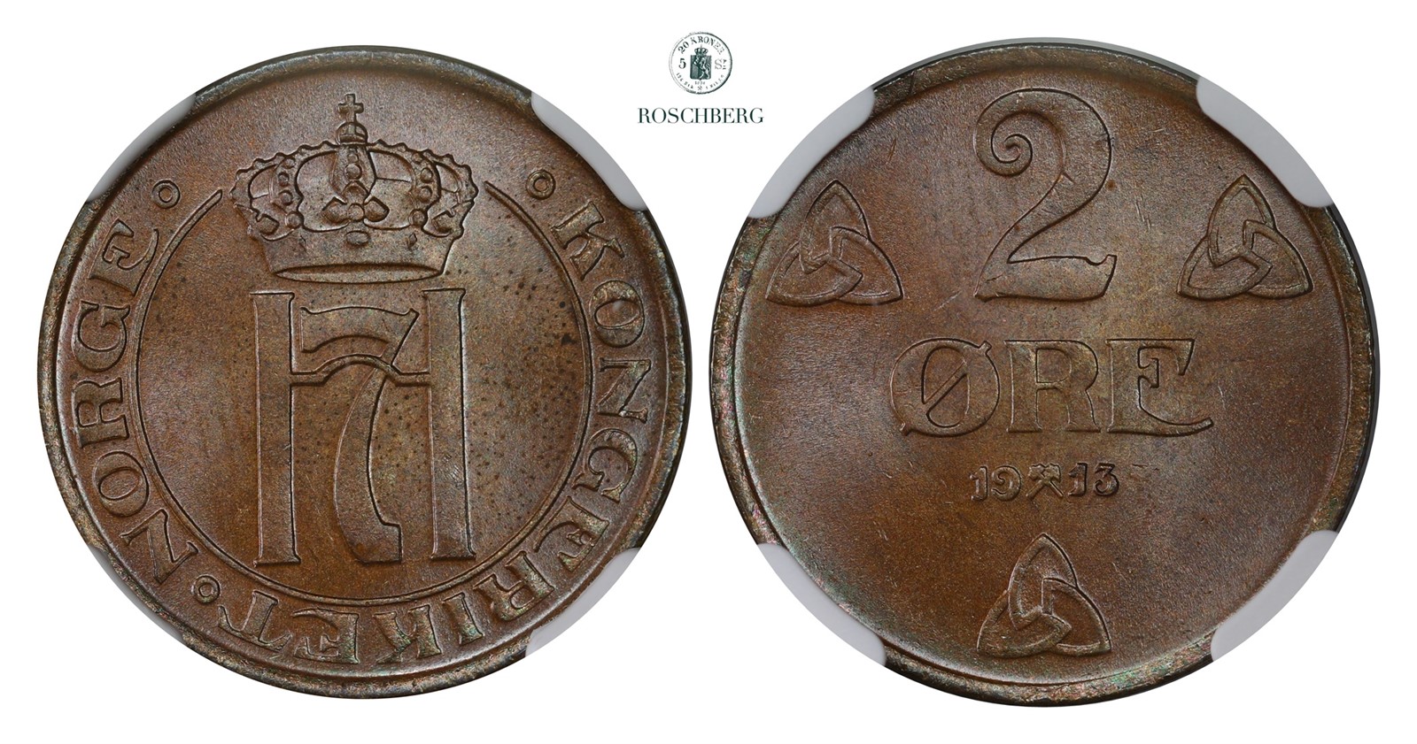 2 Øre 1913 NGC MS65BN