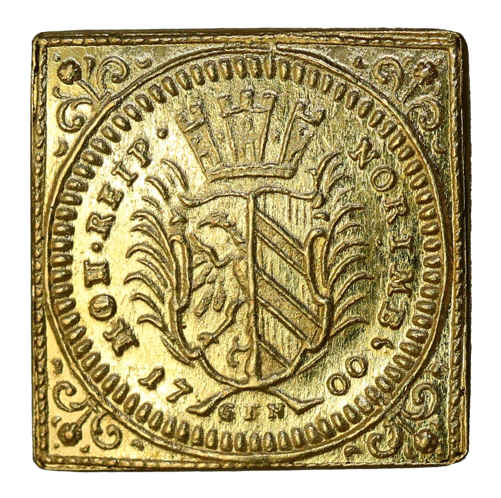 GERMAN STATES, NURNBERG. 1/2 Dukat 1700 Klippe. Choice UNC