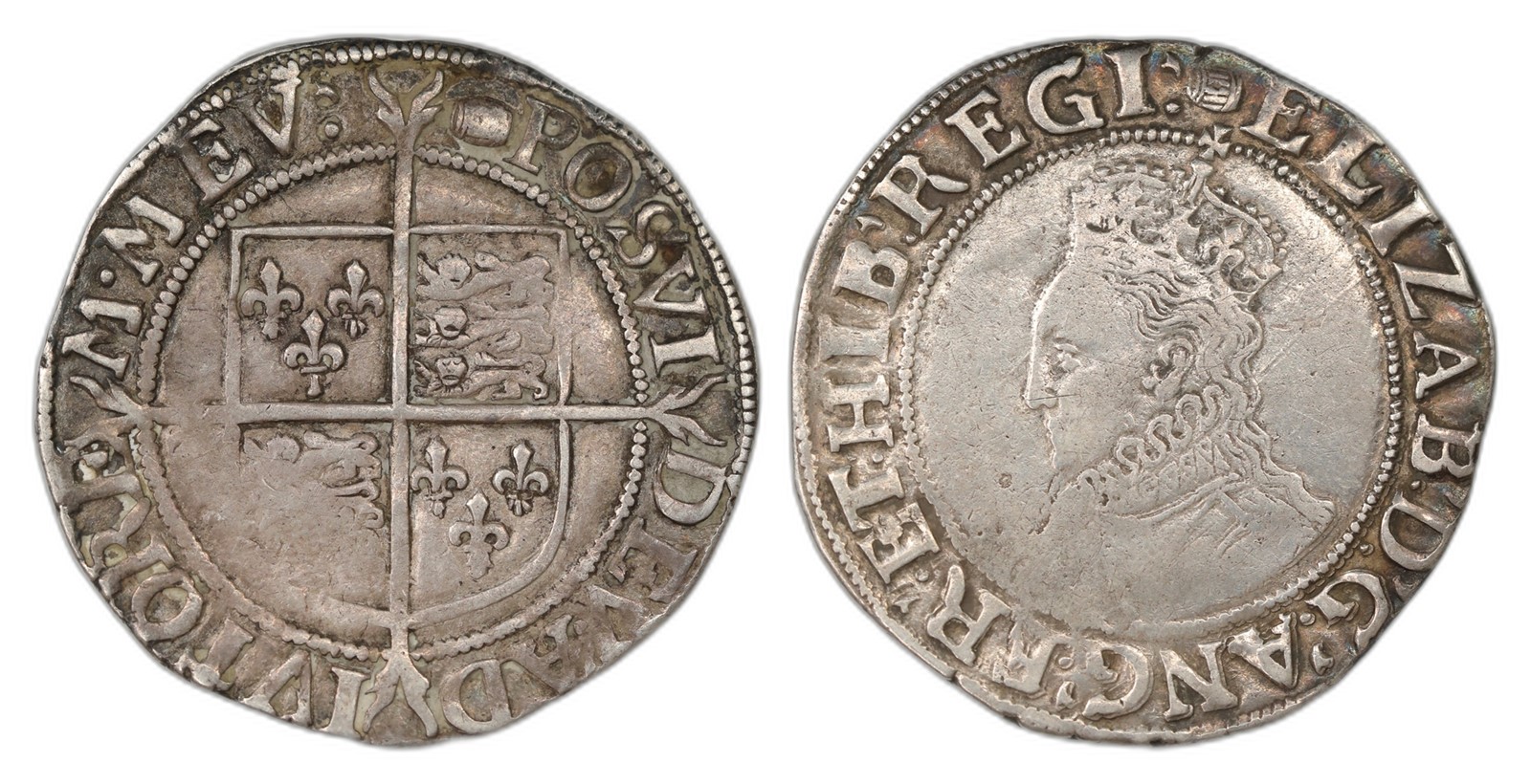 Great Britain. Elizabeth. Shilling ND (1582-1600)- mm Tun. Kv VF.
