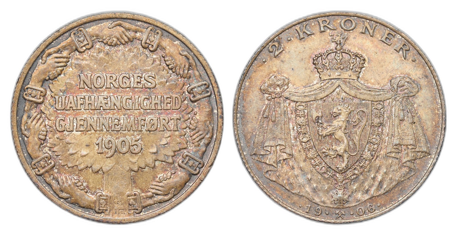 Norway. Haakon VII. 2 Kroner 1906 - In original box. Kv 0.