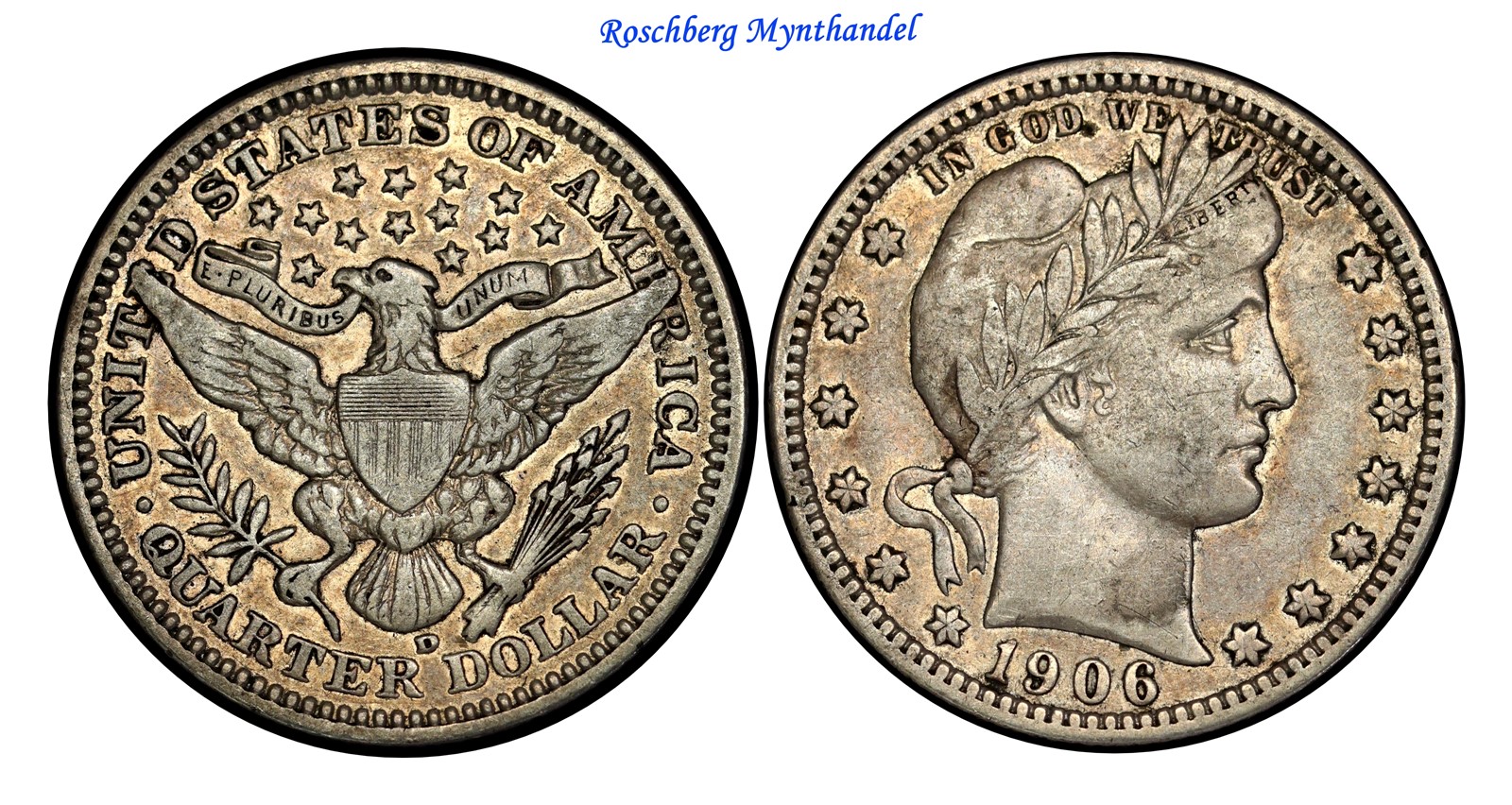 USA Quarter 1906 D XF