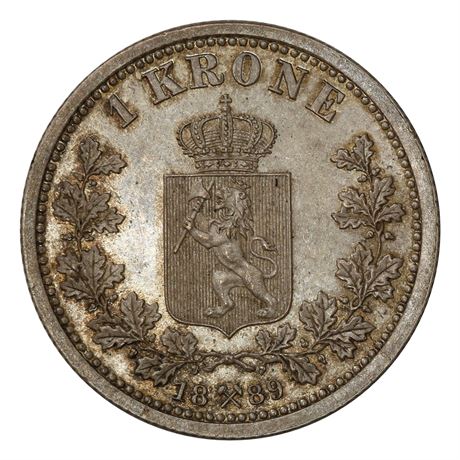 1 Krone 1889 Kv 0/01