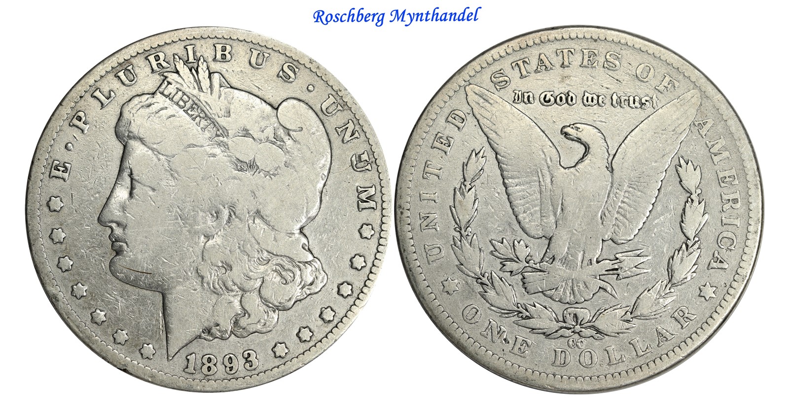 USA Morgan Dollar 1893 CC VG/F