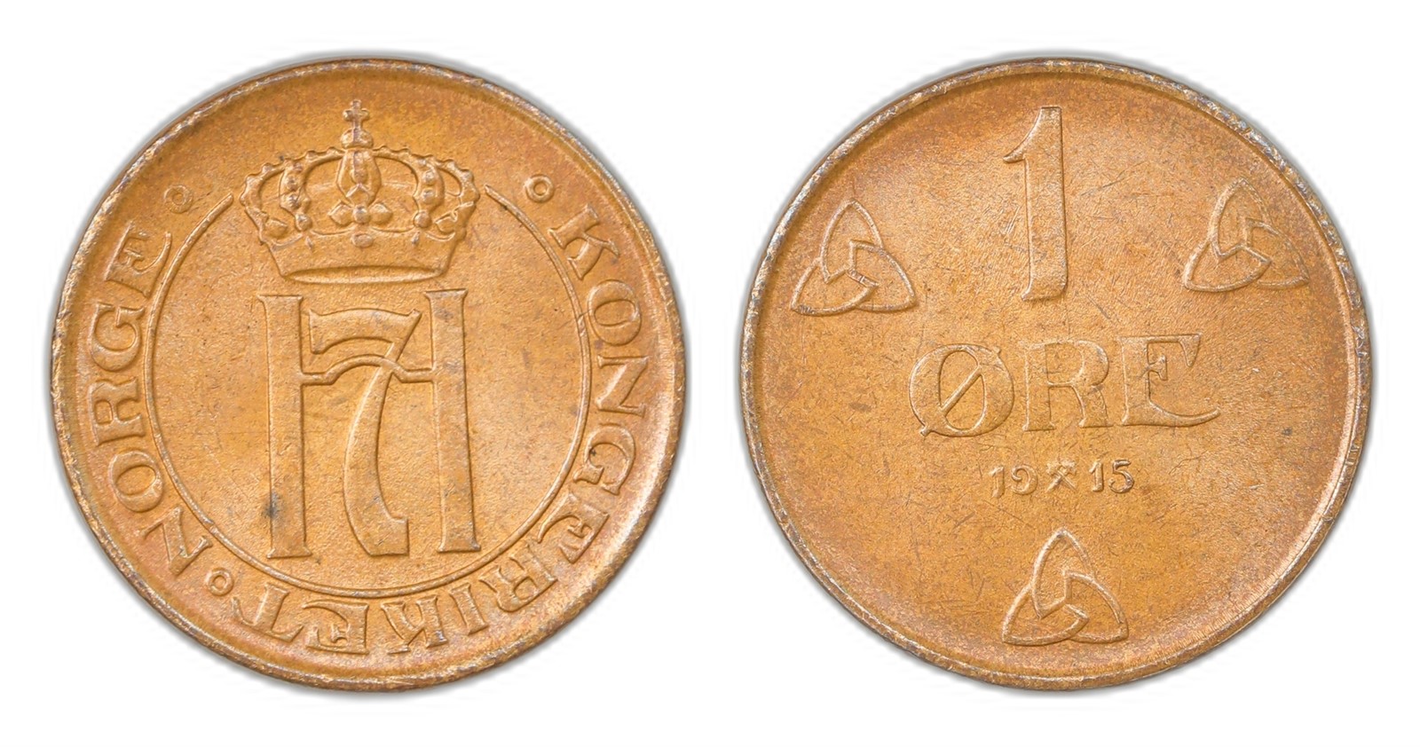 Norway. Haakon VII. 1 Øre 1915. Kv 0.
