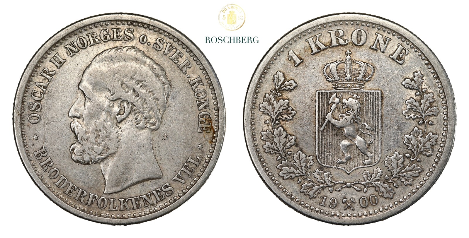 Norge 1 Krone 1900 Kv 1+