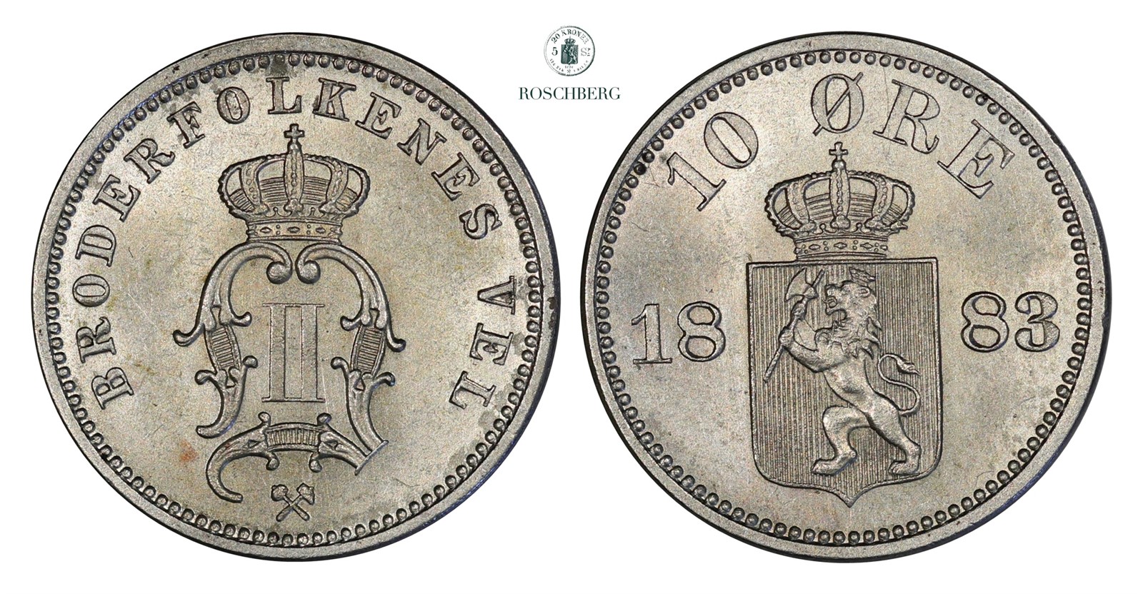 10 Øre 1883 Kv 0 (UNC)