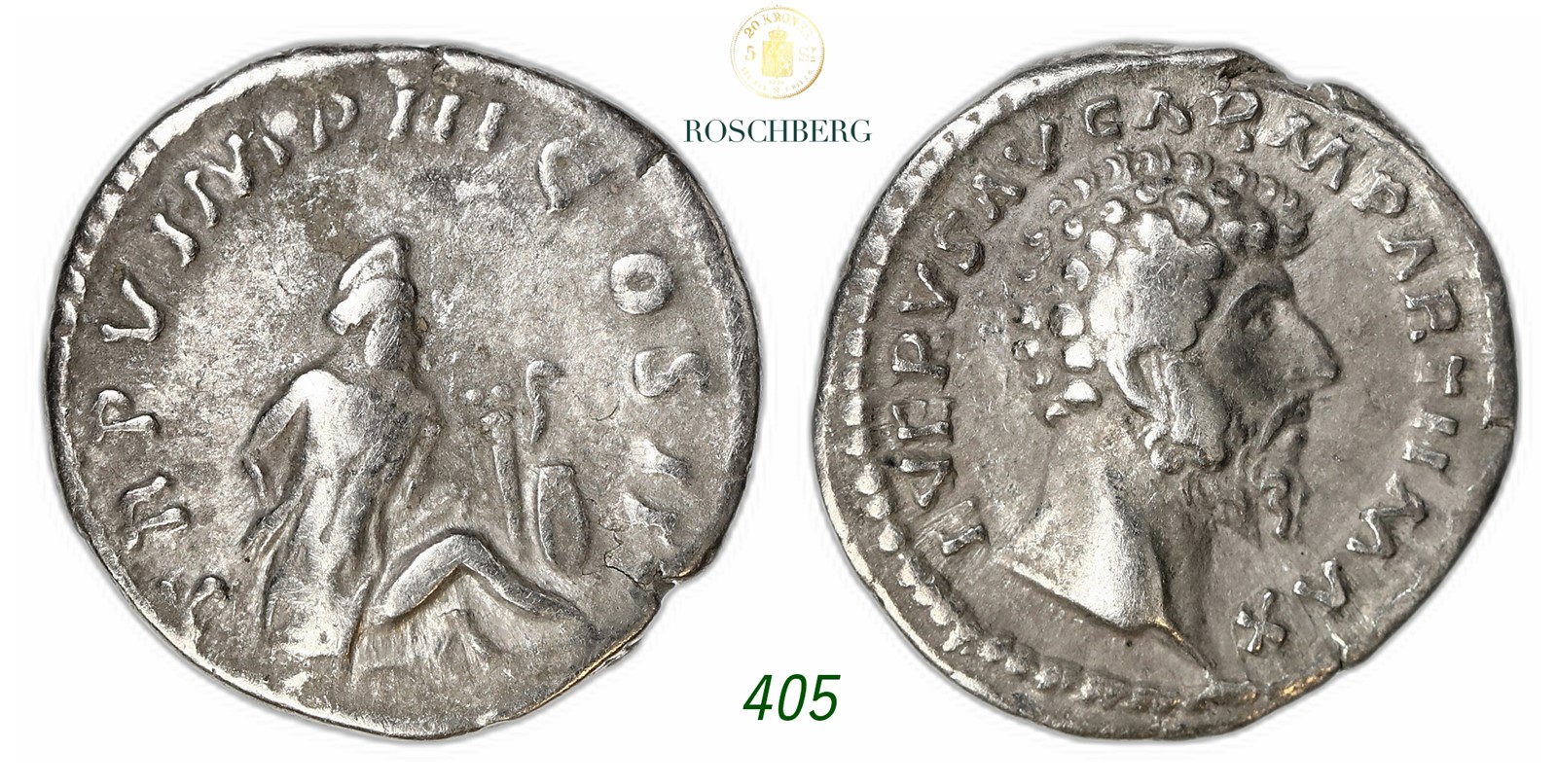 ANCIENTS, Rome. Lucius Verus. AR Denar 161-169.