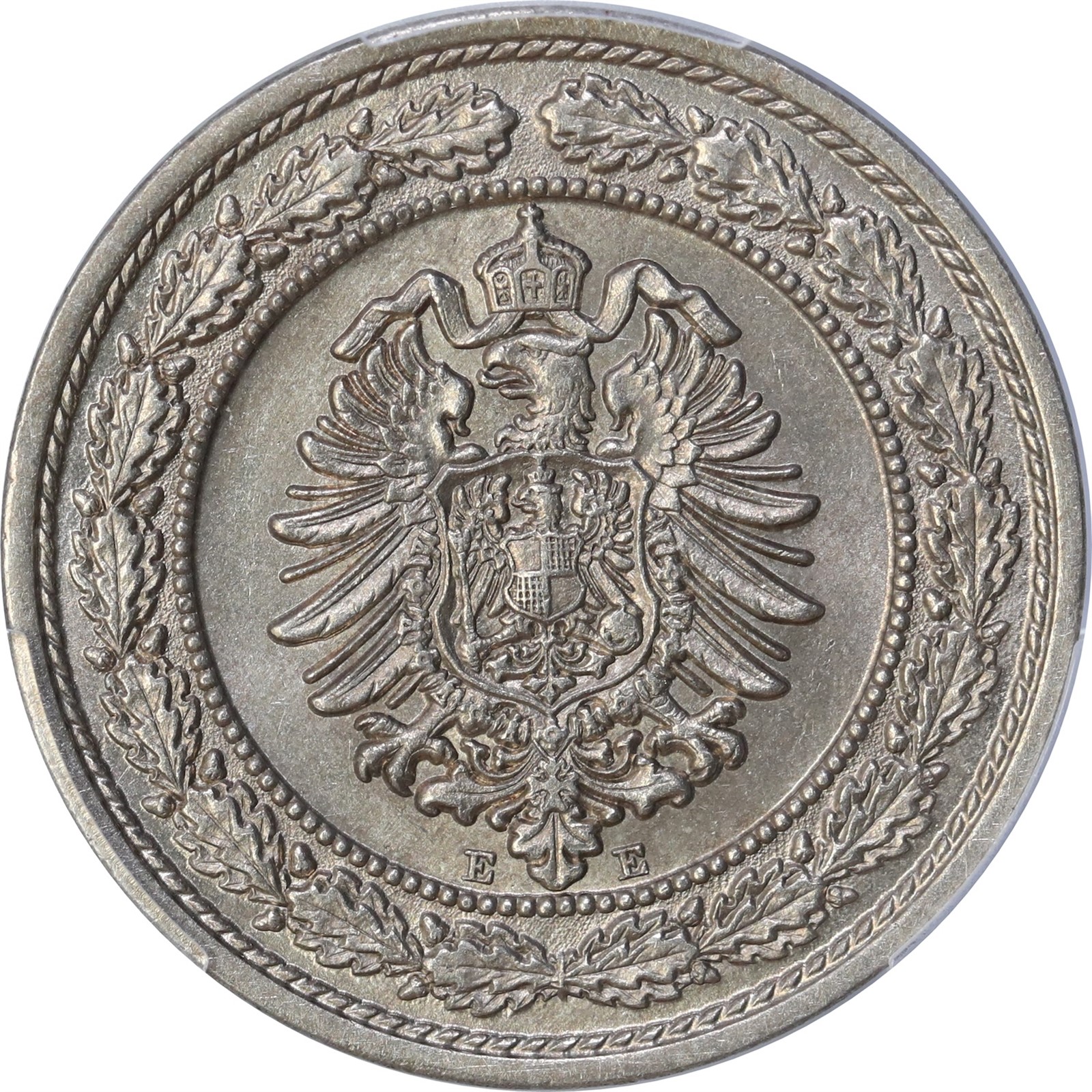 GERMANY. 20 Pfennig 1888-E PCGS MS64