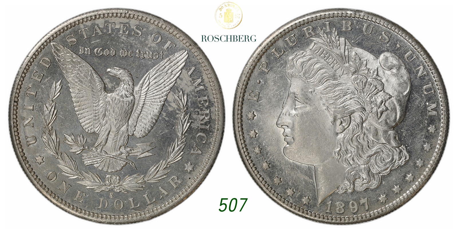 USA. San Fransisco. Morgan Dollar 1897-S.