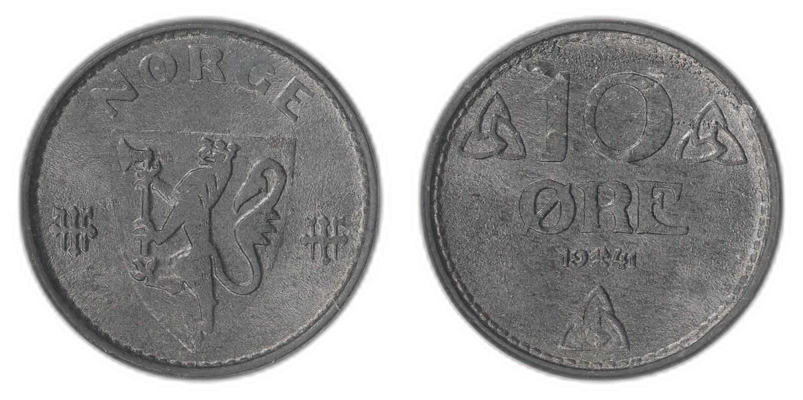 NORWAY. Haakon VII. 10 Øre. 1941. kv 0 (UNC).