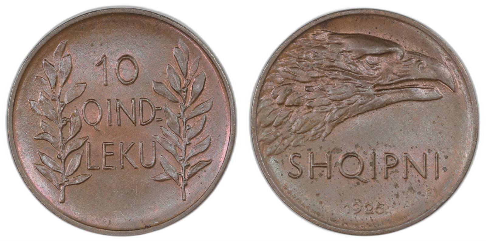 Albania. Republic. 10 Lek 1926-R. Kv UNC.