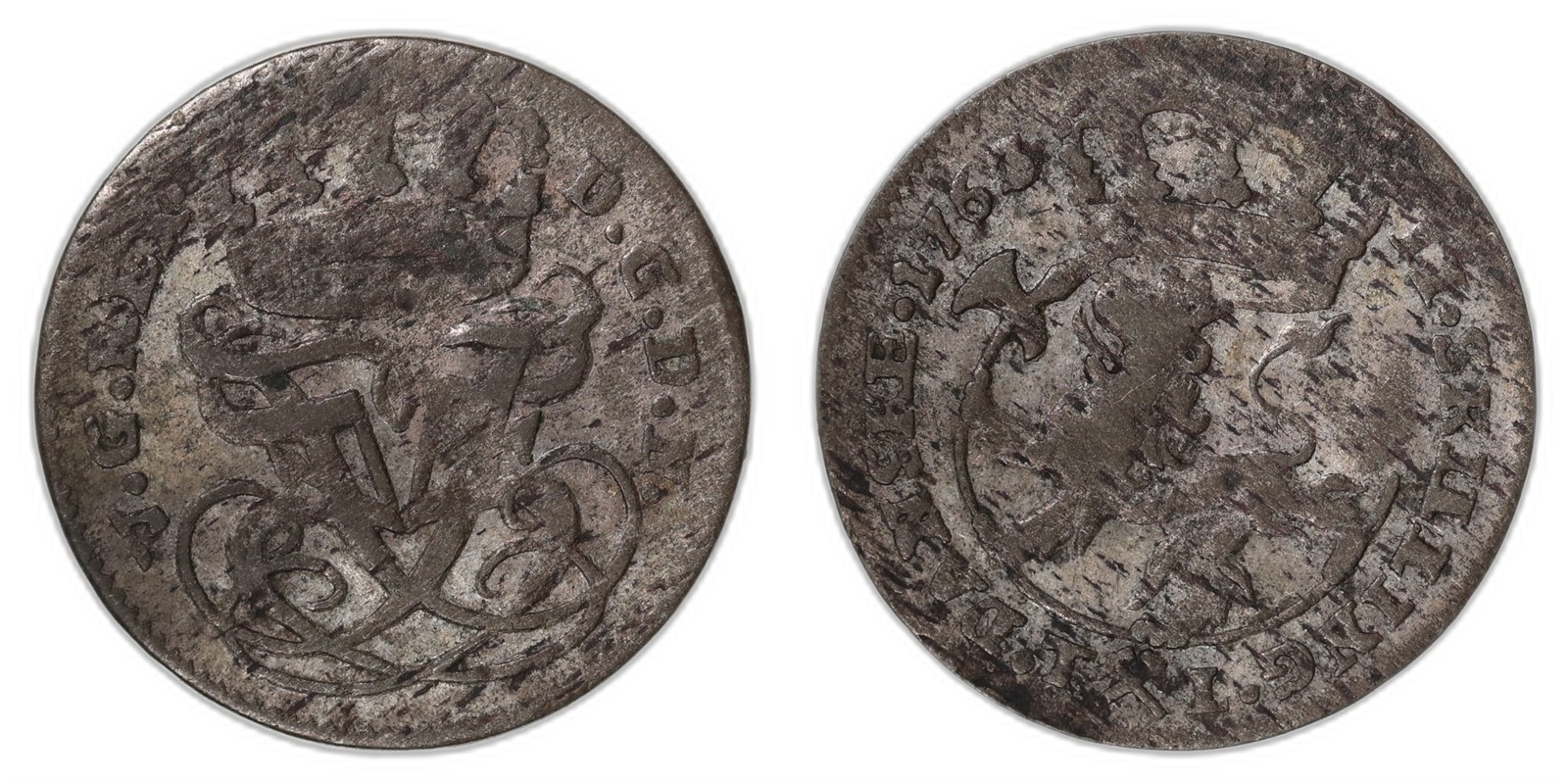 NORWAY. Frederik V. 2 Skilling. 1762. Kv 1+ (XF).