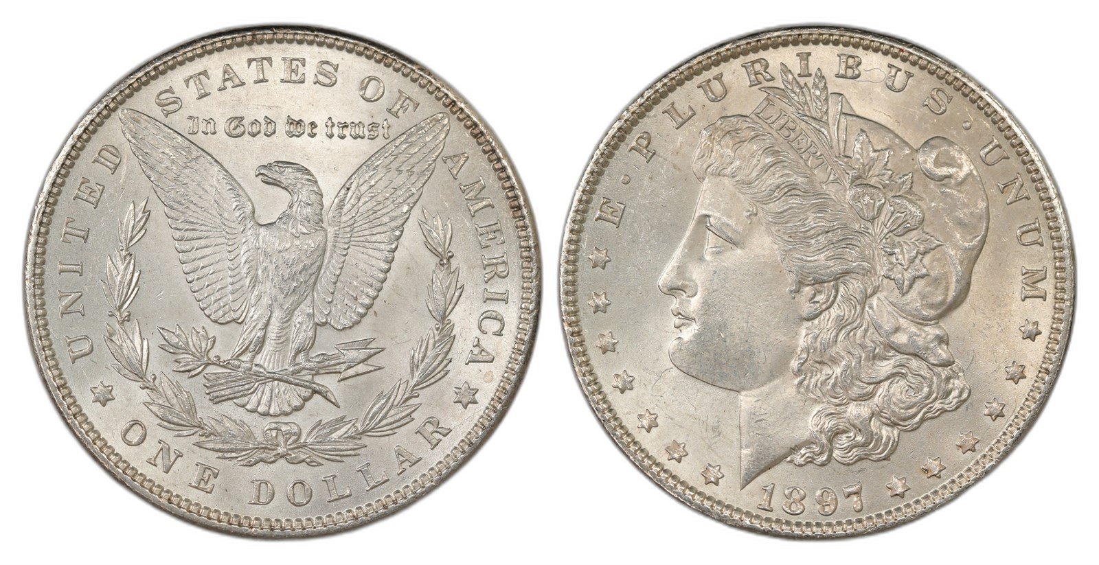 USA. Republic. Morgan Dollar 1897. Kv UNC.