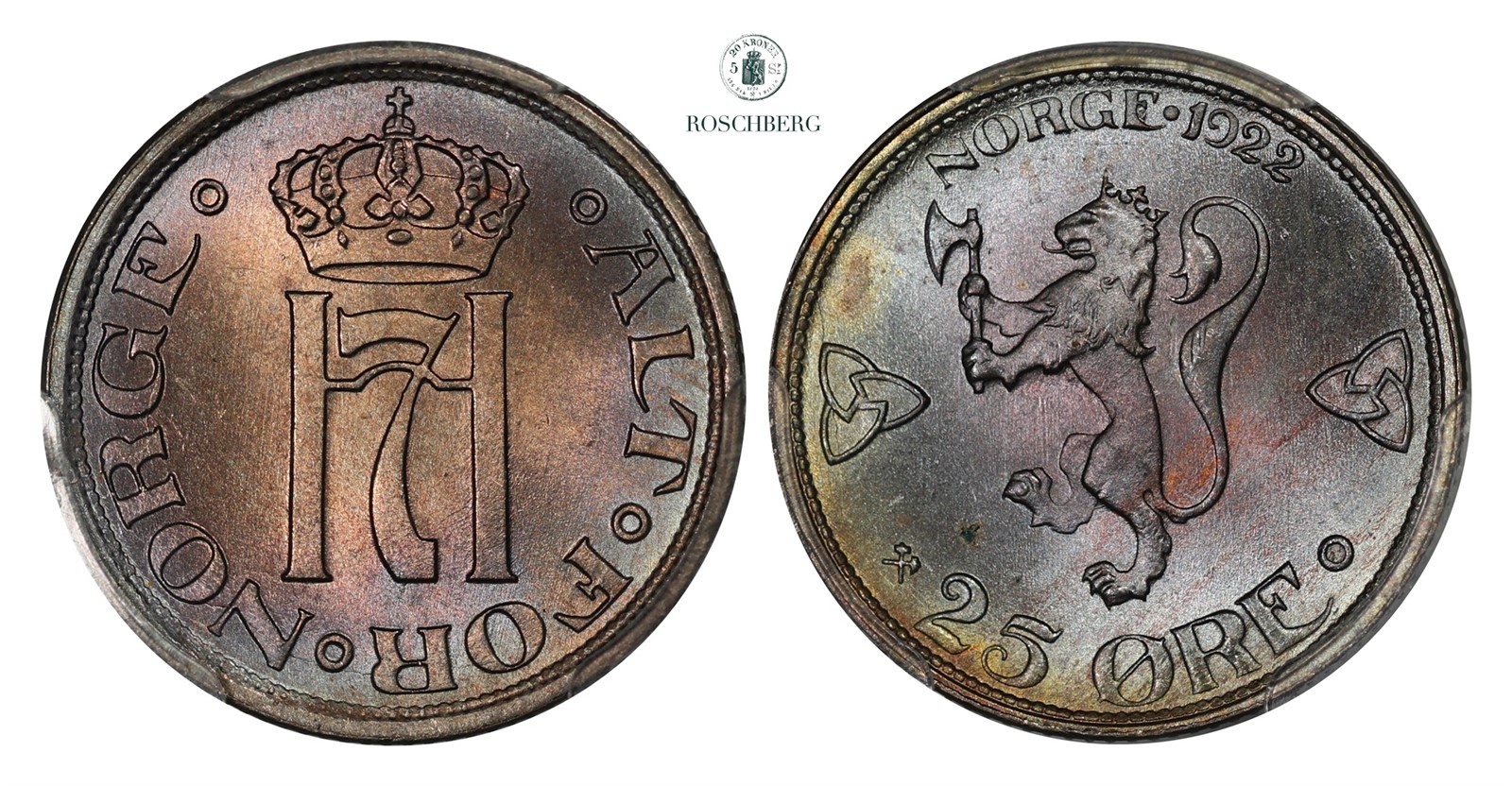 25 Øre 1922 PCGS MS66