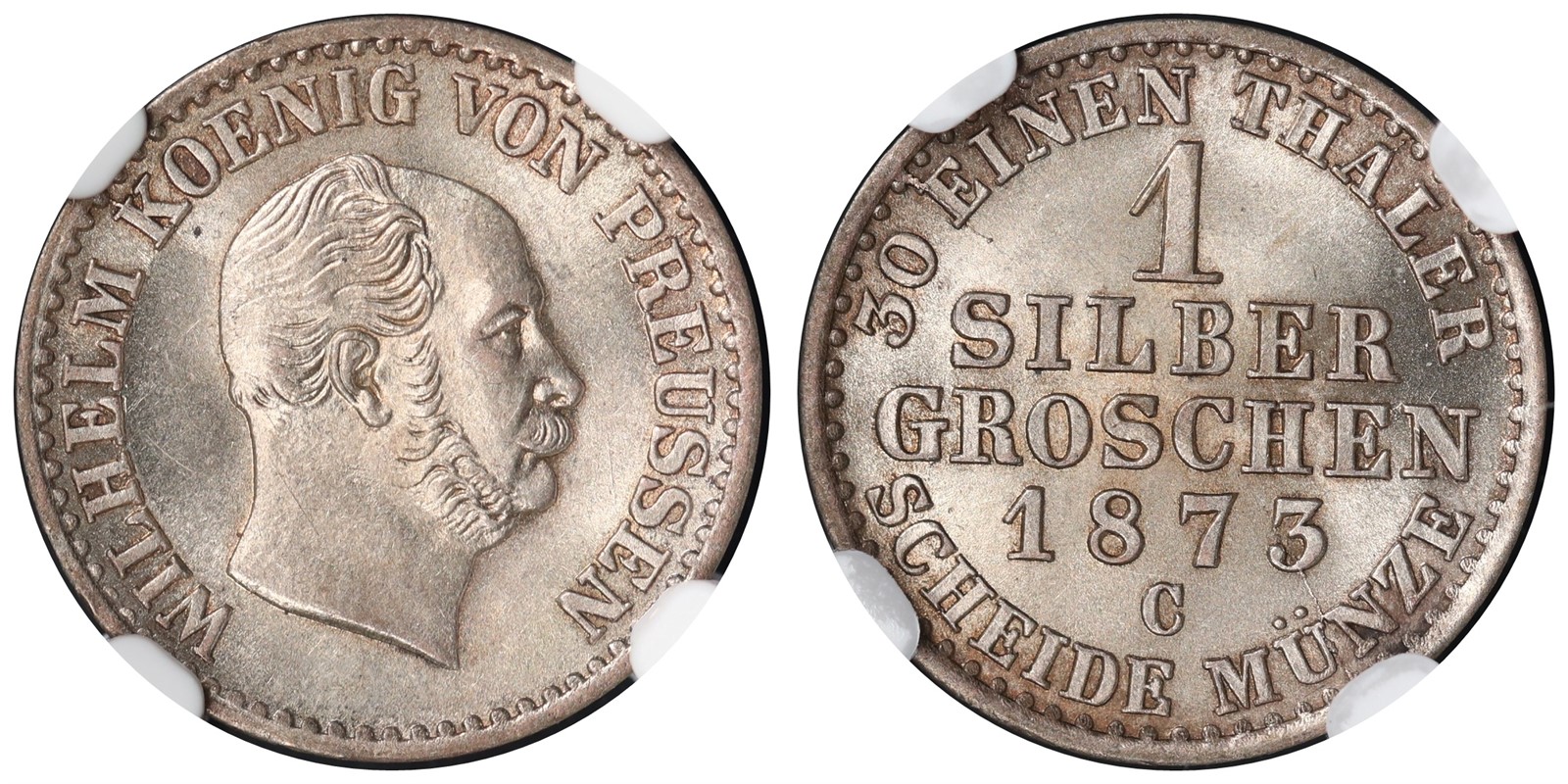 GERMANY. Friedrich I. 1 Silbergroschen. 1873-C. MS64.