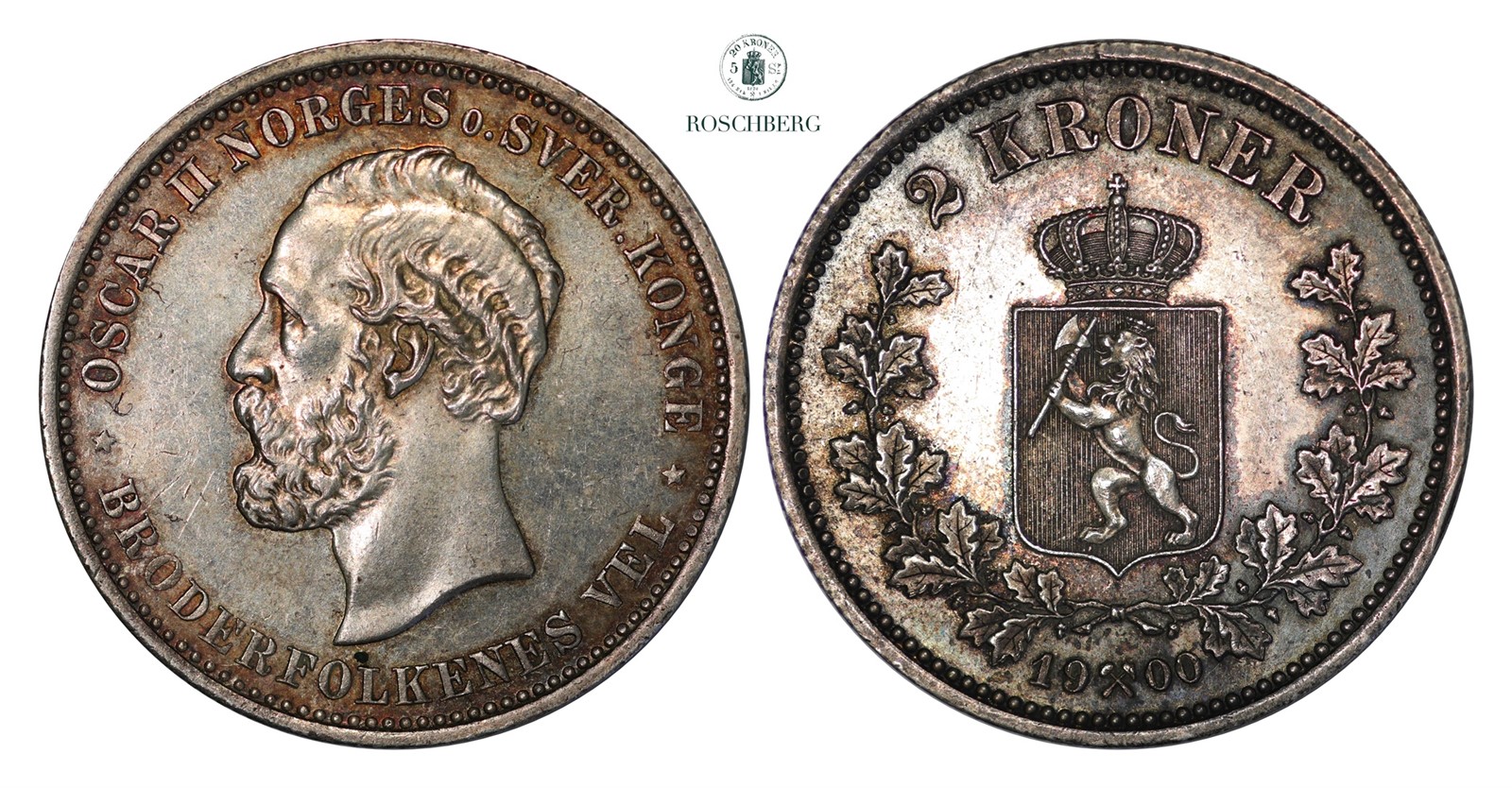 2 Kroner 1900 Kv 0/01 (UNC)