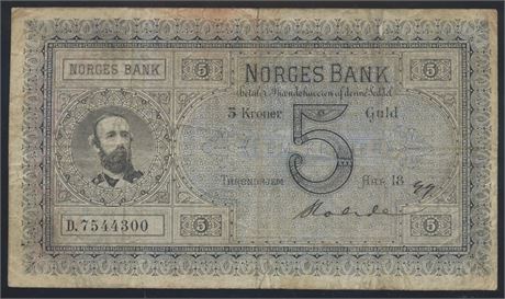 5 kroner 1899 D Kv 1-/2