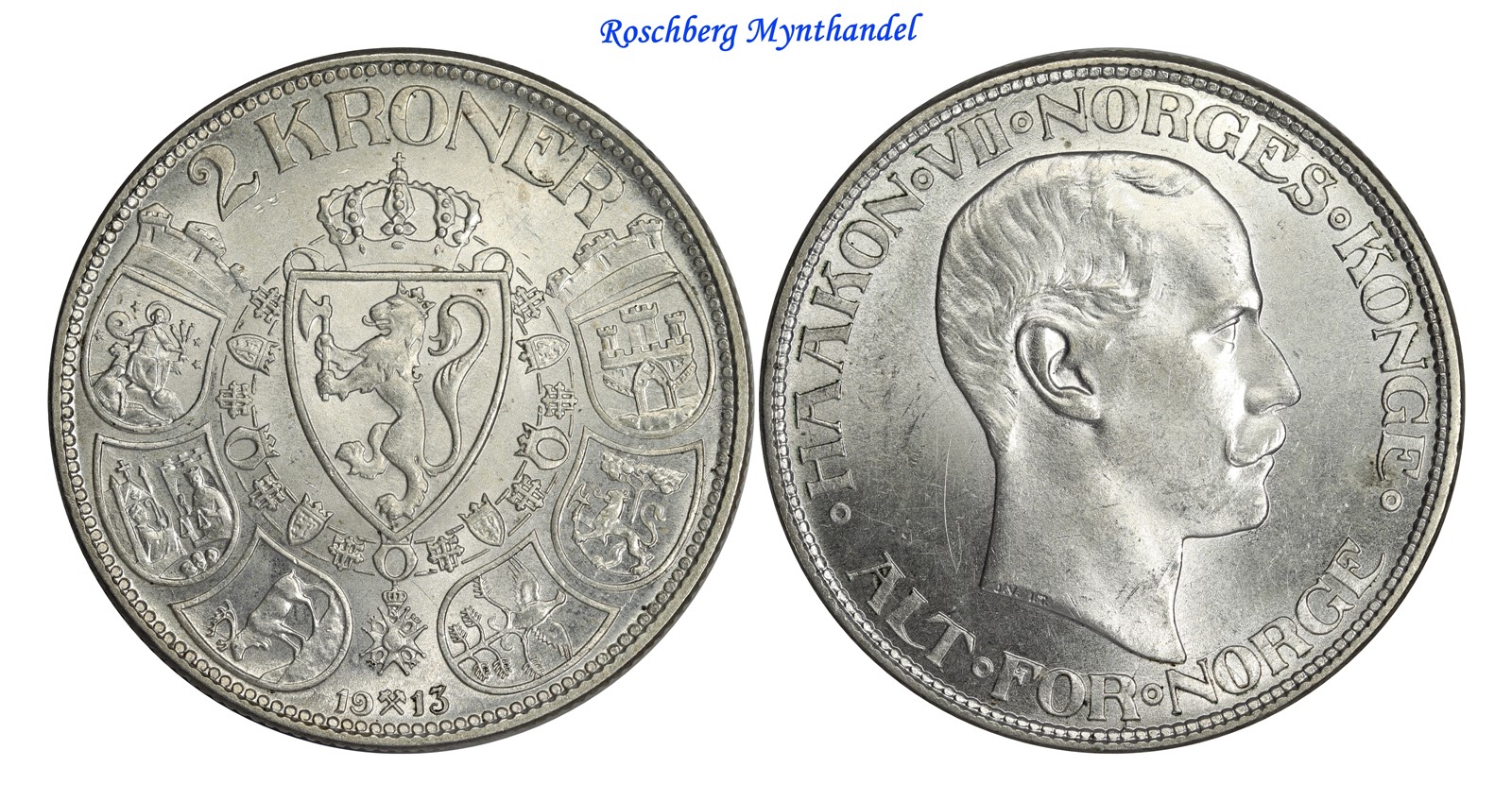2 Kroner 1913 Kv 0 (UNC)