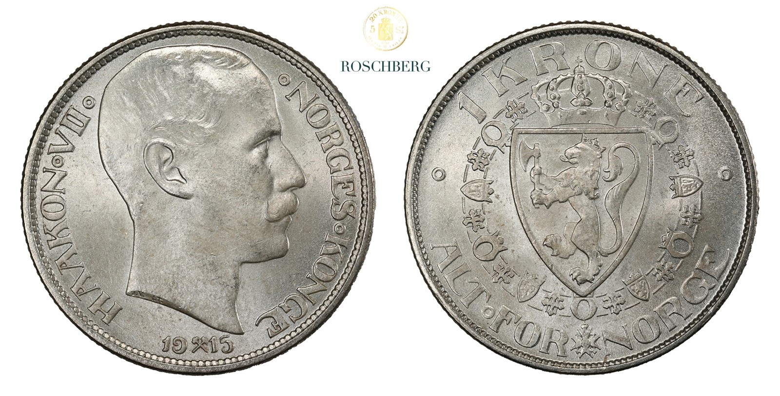 Norge 1 Krone 1915 Kv 0