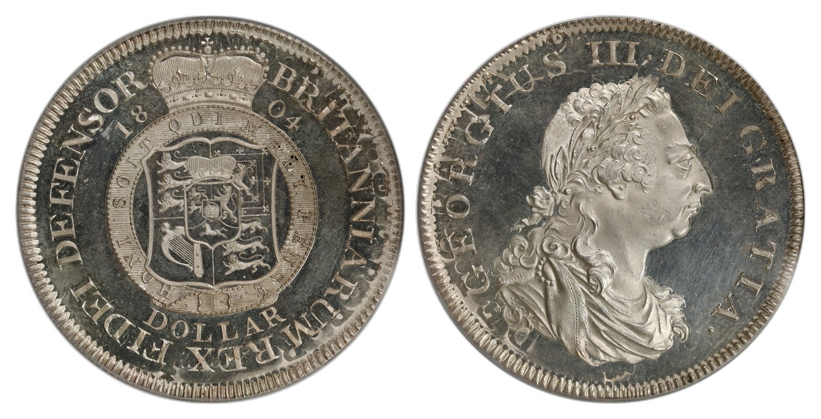 Great Britain. George III. Bank Dollar 1804Garter Pattern. Kv PCGS PR63DCAM.