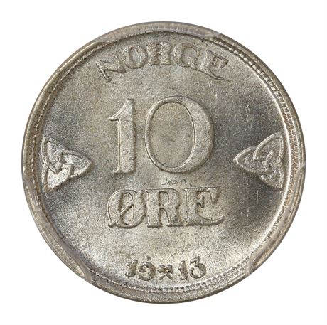 10 Øre 1913 Kv 0, vakker