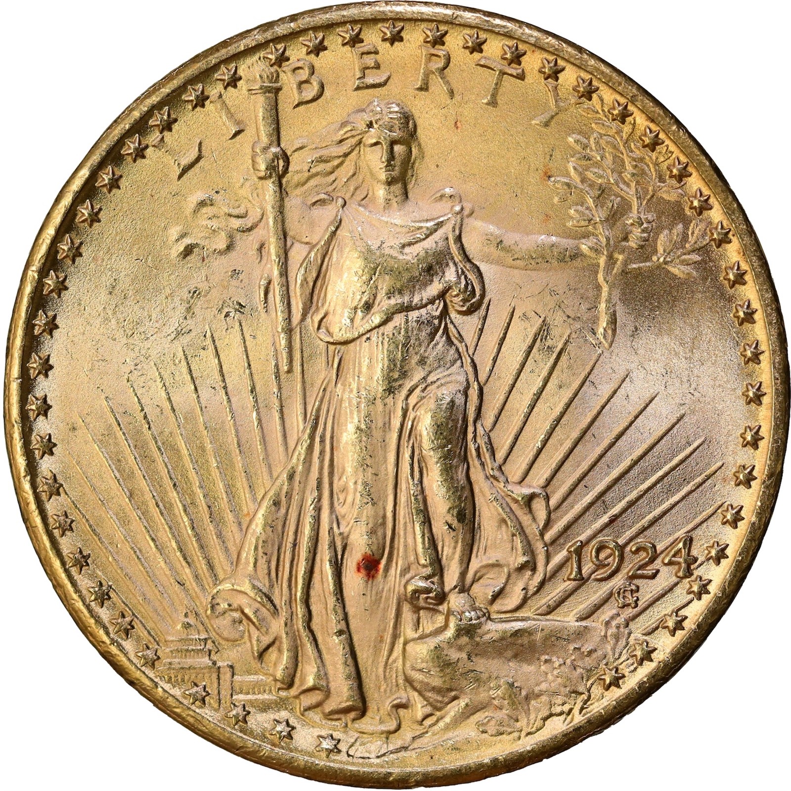 USA. St. Gaudens $20 1924 UNC