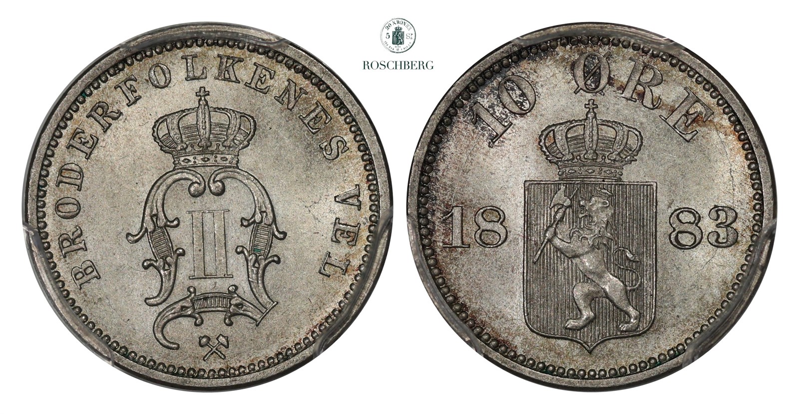 10 Øre 1883 PCGS MS65