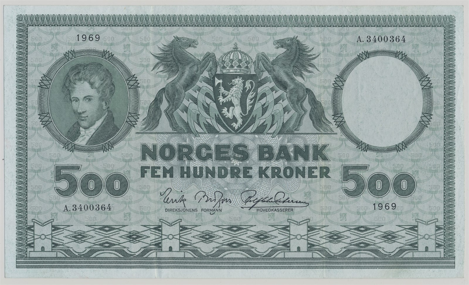 500 Kroner 1969 A Kv 1+ (XF)