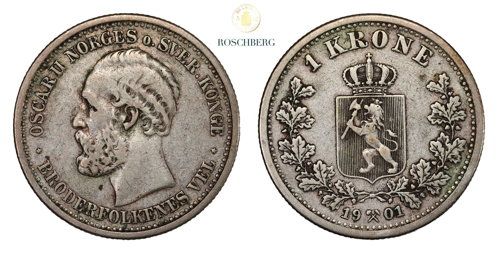 Norge 1 Krone 1901 Kv 1