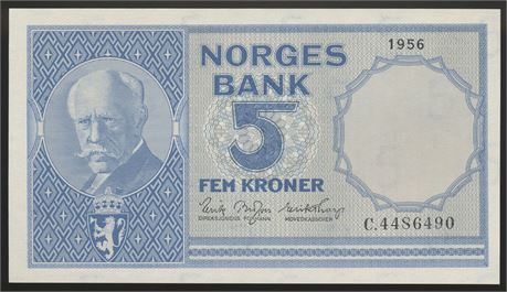 5 Kroner 1956 C Kv 0