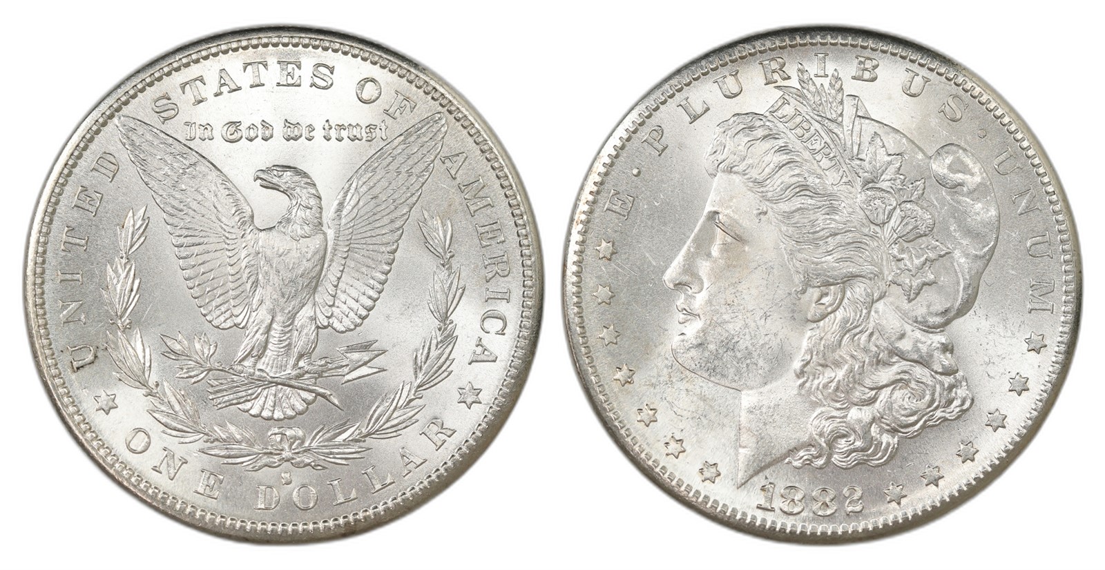 USA. Republic. Morgan Dollar 1882-S. Kv UNC.