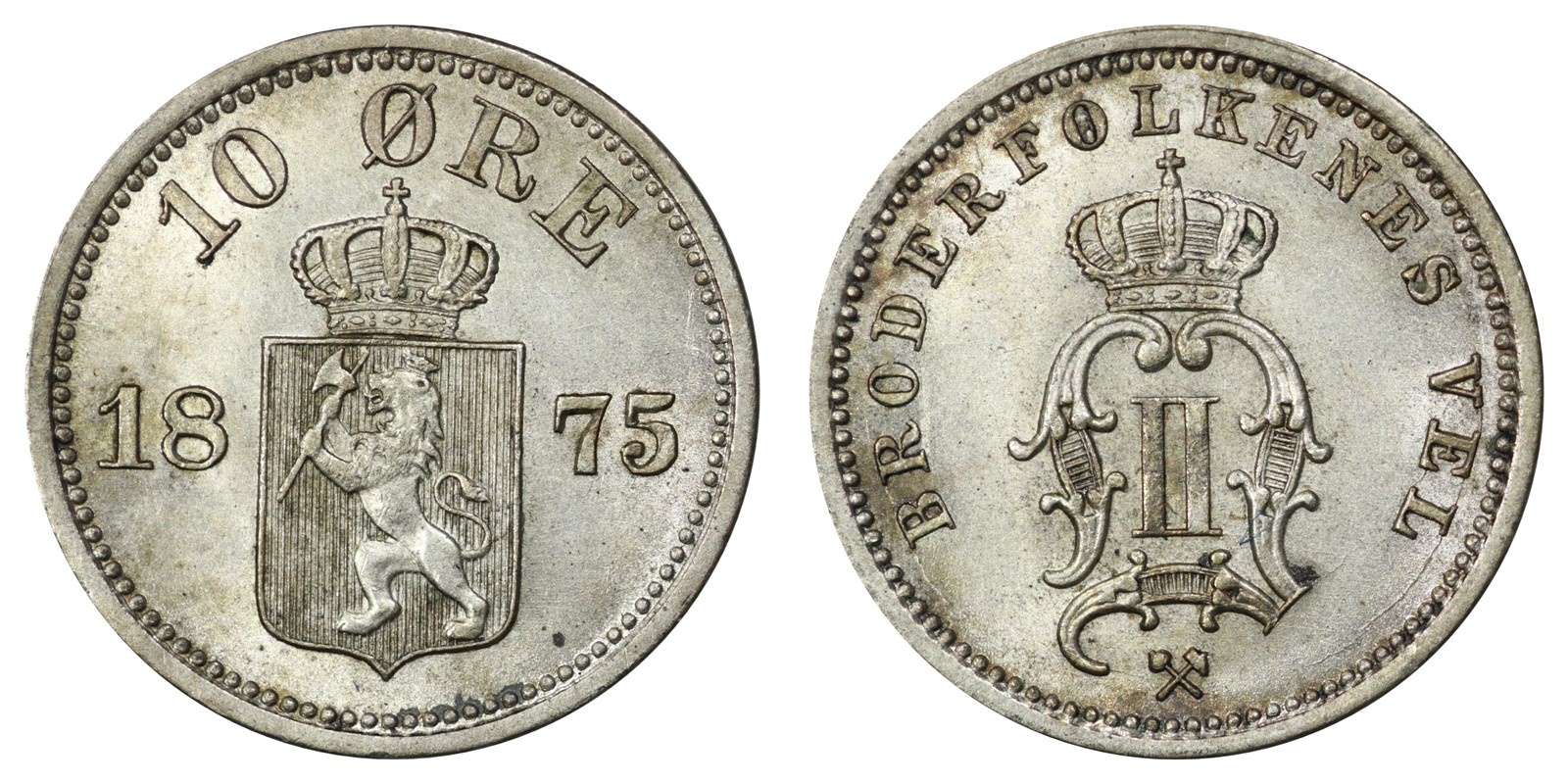 10 Øre 1875 Kv 0