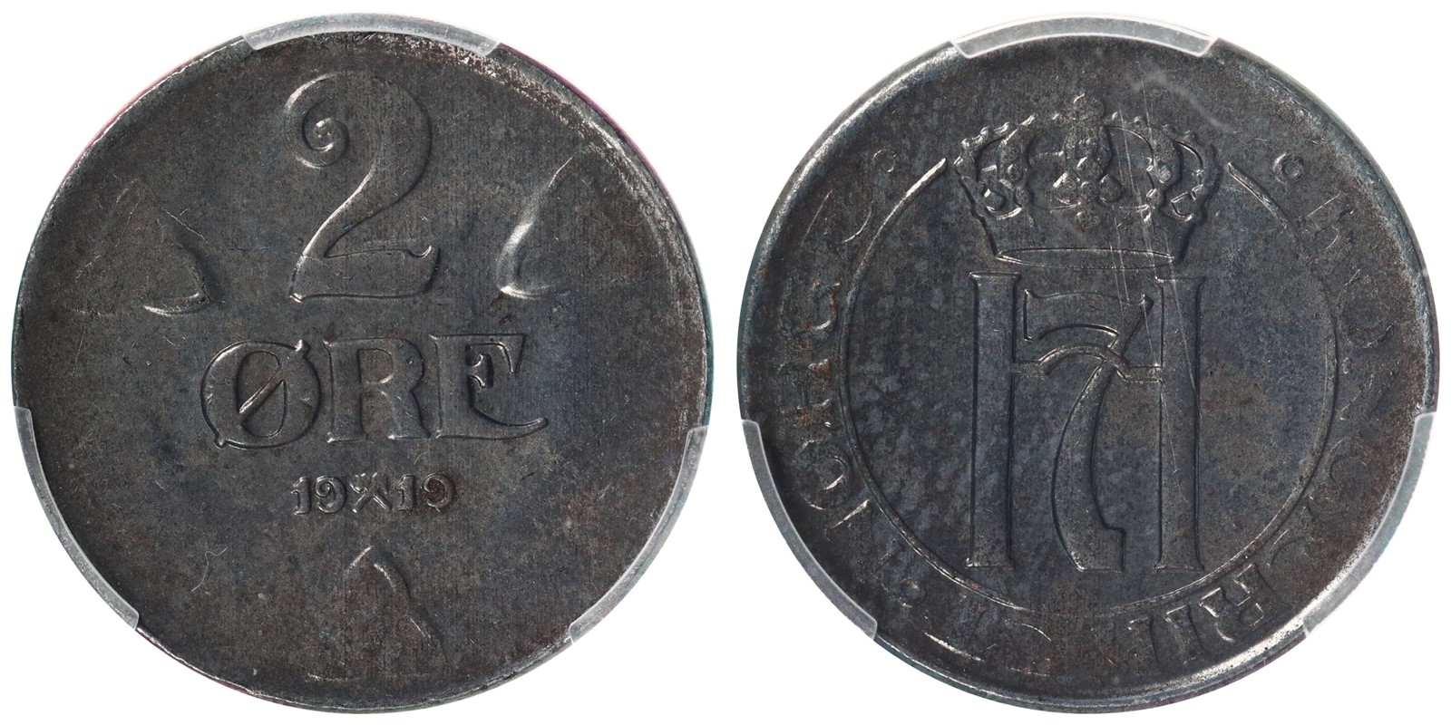 NORWAY. Haakon VII. 2 Øre 1919. PCGS MS62.