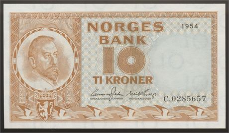 10 Kroner 1954 C Kv 0