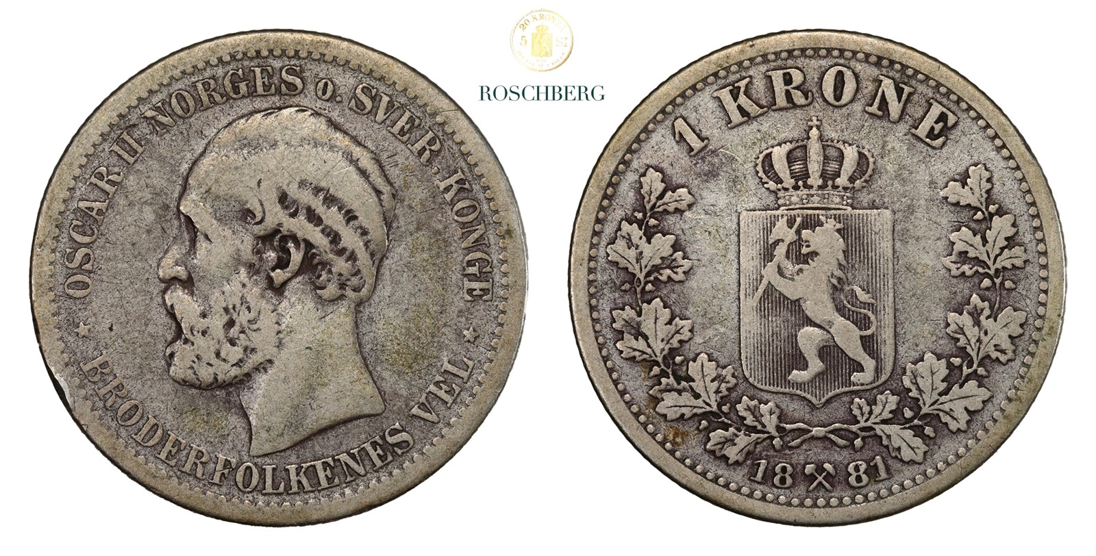 Norge 1 Krone 1881 Kv 1