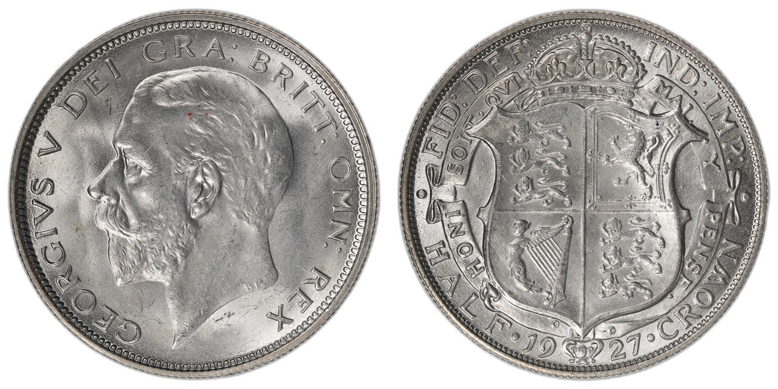 GREAT BRITAIN. George V. Half Crown. 1927. UNC.