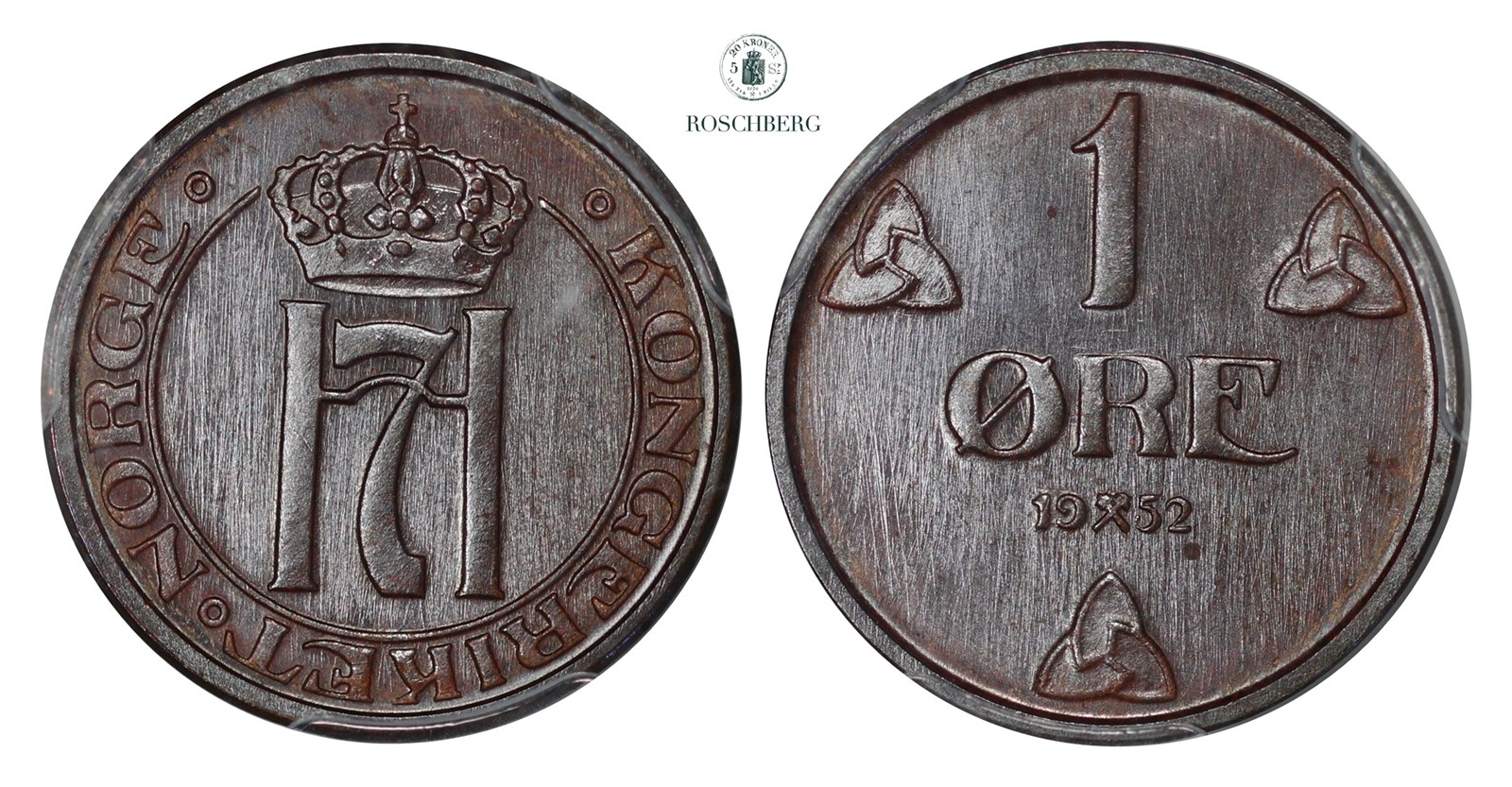 1 Øre 1952 PCGS MS67BN