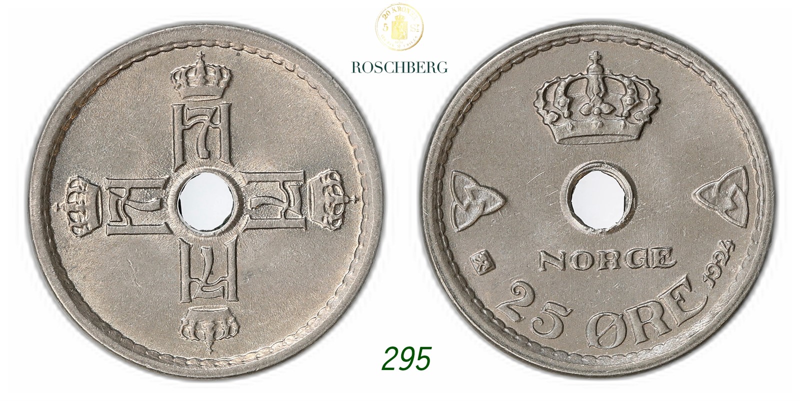 NORWAY. Haakon VII. 25 Øre 1924.