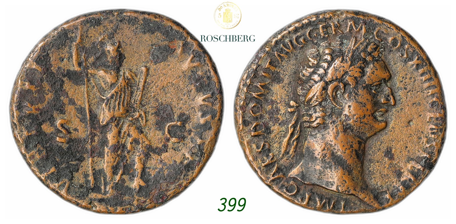 ANCIENTS, Rome. Domitian. AE As 81-96.