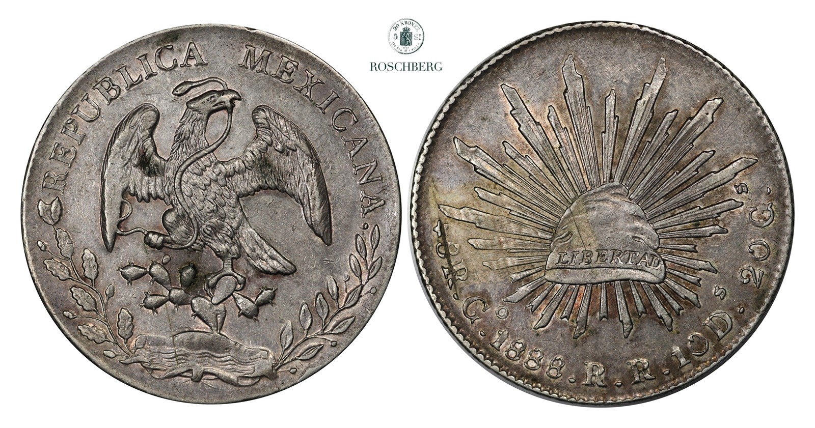 MEXICO. 8 Reales 1888-Go RR AU