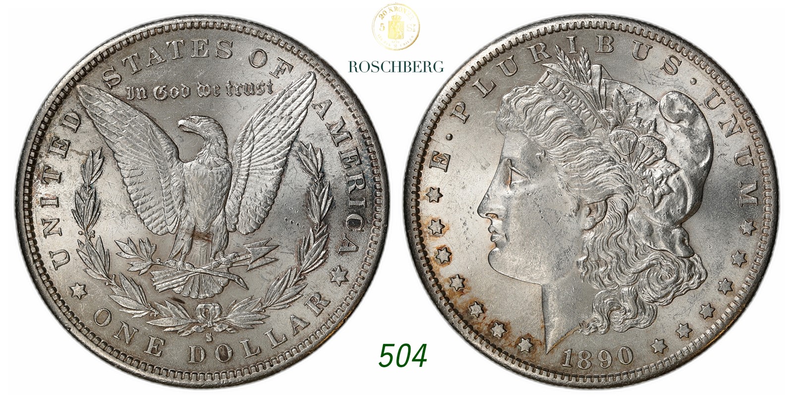 USA. San Fransisco. Morgan Dollar 1890.