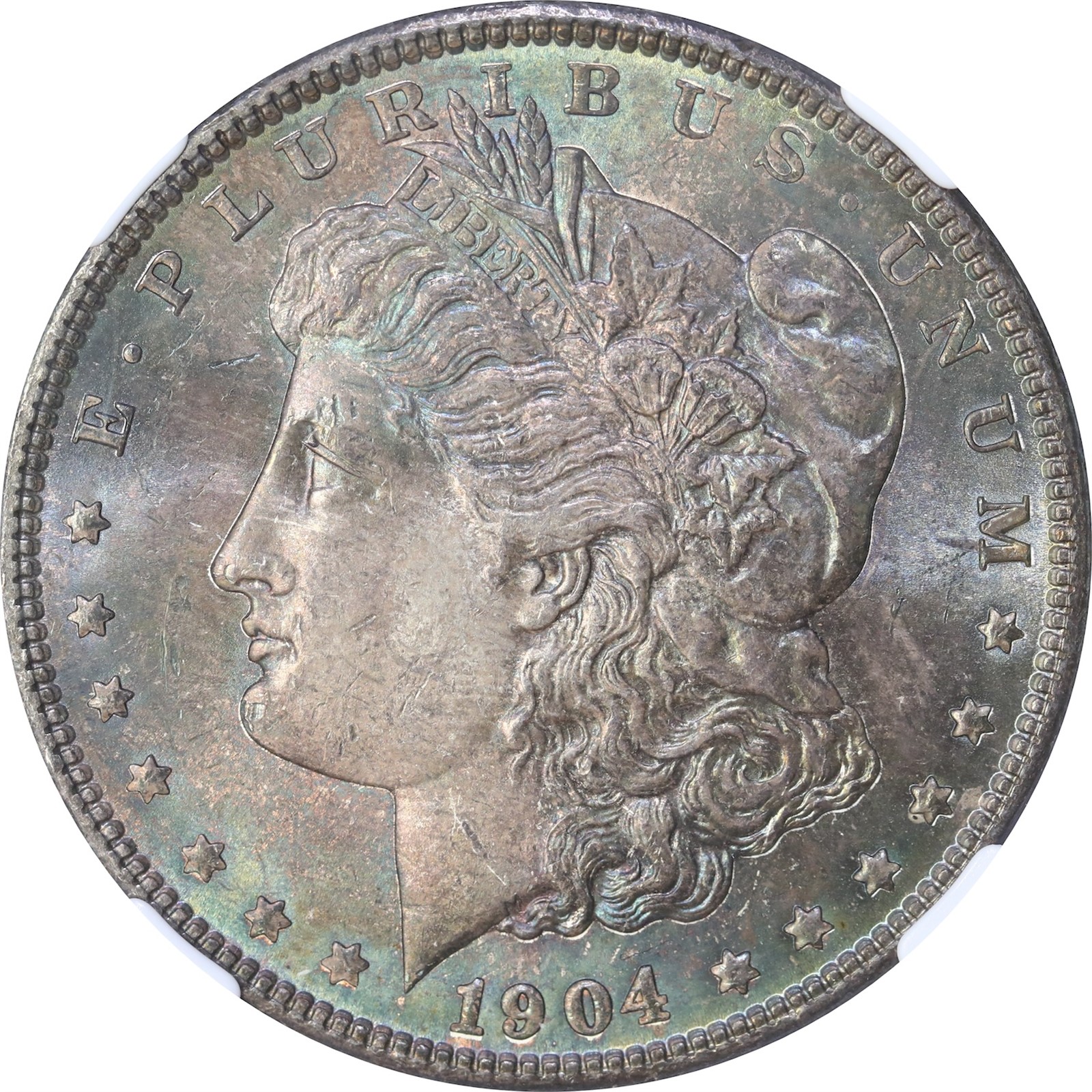 USA. Morgan Silver Dollar 1904 NGC MS63