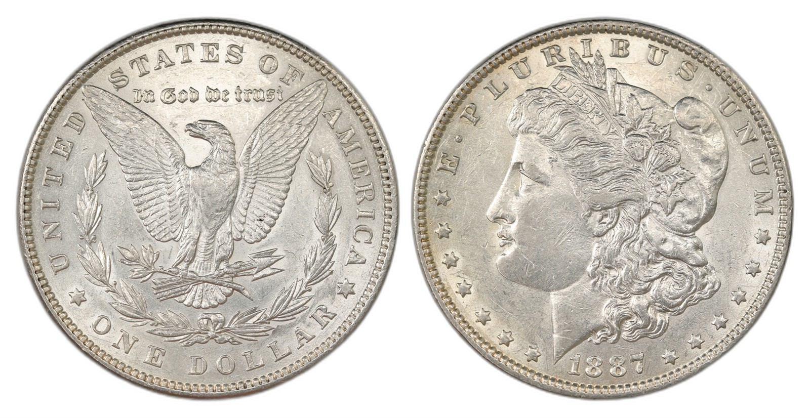USA. Republic. Morgan Dollar 1887. Kv UNC.