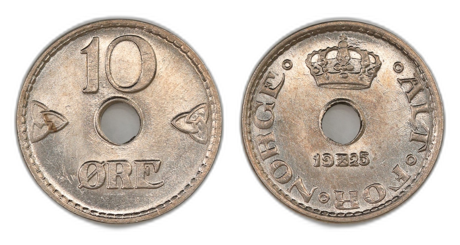 Norway. Haakon VII. 10 Øre 1925. Kv 0.